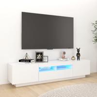 Tv-meubel met LED-verlichting 180x35x40 cm wit - thumbnail