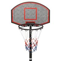 VidaXL Basketbalstandaard 216-250 cm polyethyleen zwart - thumbnail