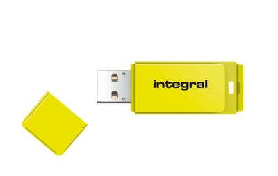 Integral Neon USB 2.0 stick, 16 GB, geel