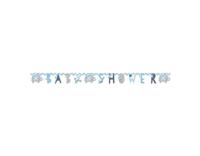 Letterslinger Babyshower Olifant Blauw (160cm) - thumbnail