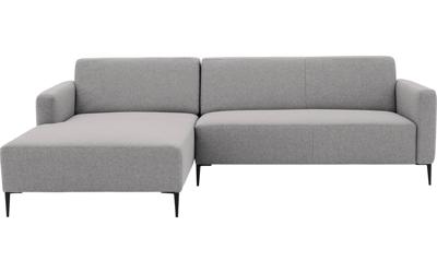 Goossens Bank Key West lichtgrijs, stof, 2,5-zits, modern design