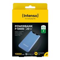 Intenso F10000 Powerbank 10000 mAh Quick Charge, USB PD LiPo USB-A, USB-C Blauw Statusweergave - thumbnail