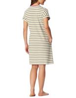 Schiesser Dames Nachthemd korte mouw - Lime streep - thumbnail