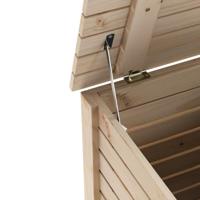 VidaXL Wasmand met wielen rana 45x45x64 cm massief grenenhout - thumbnail