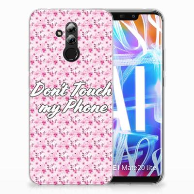 Huawei Mate 20 Lite Silicone-hoesje Flowers Pink DTMP Huawei Mate 20 Lite Silicone-hoesje Flowers Pink DTMP