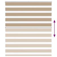 Zebra Blind 130x100 cm stofbreedte 125,9 cm polyester zandbruin - thumbnail