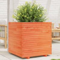 Plantenbak 70x70x72 cm massief grenenhout wasbruin - thumbnail