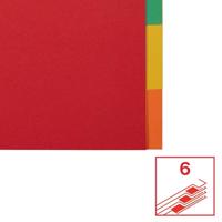 Tabbladen Esselte Economy A4 6-delig karton 11-rings assorti | 20 stuks - thumbnail