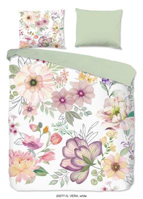 Good Morning Dekbedovertrek "bloemen" - Wit - (240x200/220 cm) - Katoen