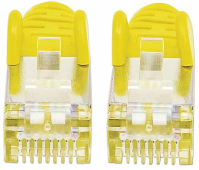 Intellinet 741125 RJ45 Netwerkkabel, patchkabel CAT 6A S/FTP 15.00 m Geel Folie afscherming, Afscherming gevlochten, Afgeschermd, Halogeenvrij 1 stuk(s) - thumbnail