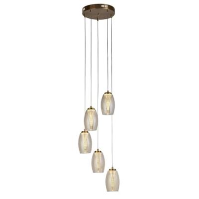 Searchlight 5-lichts hanglampCyclone brons - 97291-5CP