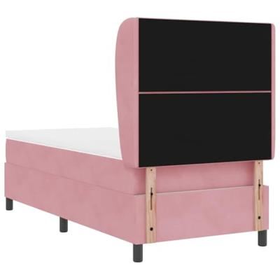 Boxspringbed met matras Roze 200 x 100 cm Polyester