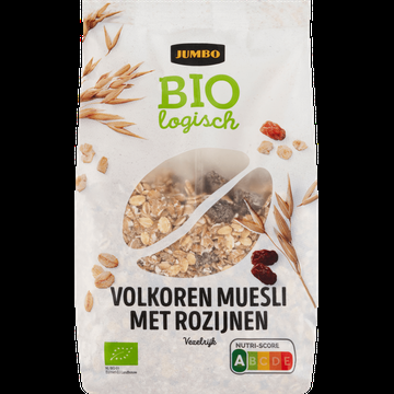 Jumbo Biologisch Volkoren Muesli met Rozijnen 500 g Jumbo Biologisch Volkoren Muesli met Rozijnen 500 g