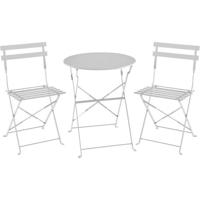 Tafel met twee stoelen Grijs - thumbnail