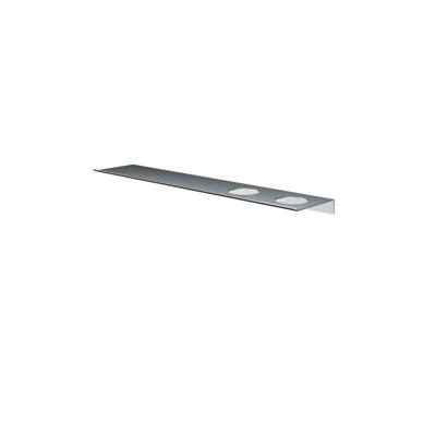 Hotbath &More Shelves - Planchet 60 Cm - Inclusief Bevestigingsrails - Met 2 Uitsparingen - Voor Zeepdispenser of Beker - RVS 316