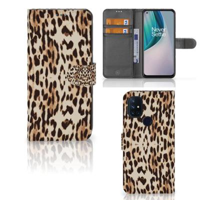 OnePlus Nord N10 | Telefoonhoesje | Met pasjeshouder | Leopard
