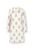 Pip Studio Dana Nachthemd Lange Mouw Tanaka Wit XL - thumbnail