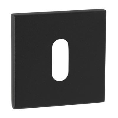 Paar vierkante sleutelroz. ZN 52x52x5mm zwart