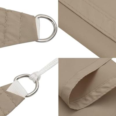 VidaXL Zonnescherm vierkant 3x3 m oxford stof taupe