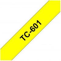 Brother TC-601 Labeltape Kunststof Tapekleur: Geel Tekstkleur: Zwart 12 mm 7.7 m - thumbnail