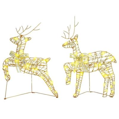 VidaXL Led rendieren met 180 led 6 pcs goud pet