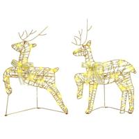 VidaXL Led rendieren met 180 led 6 pcs goud pet - thumbnail