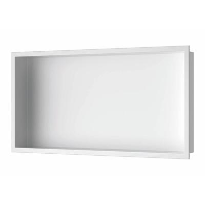 Inbouwnis Luca Sanitair 60x30x6,5 cm RVS Mat Wit Luca Sanitair Inbouwnis Luca Sanitair 60x30x6,5 cm RVS Mat Wit Luca Sanitair