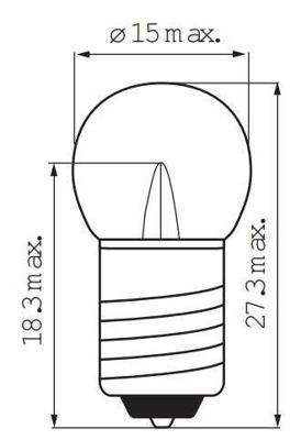 Lampje (voor) Edge 6V 0.45 Watt met schroefdraad