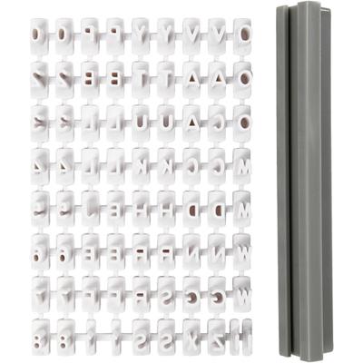 Creativ Company Stempelset van rubber, letters, cijfers, h: 6 mm, wit, 1 set - thumbnail