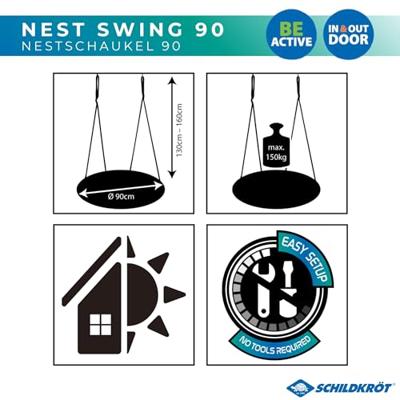 Schommel - SCHILDKRÖT - Vogelnest 90cm