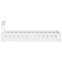 Bedframe zonder matras massief grenenhout wit 75x190 cm - thumbnail