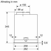 Bosch DLN77AC50 Afzuigkap geïntegreerd Grijs - thumbnail