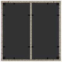 Tuintafel met glazen blad 90x90x75 cm poly rattan lichtgrijs - thumbnail
