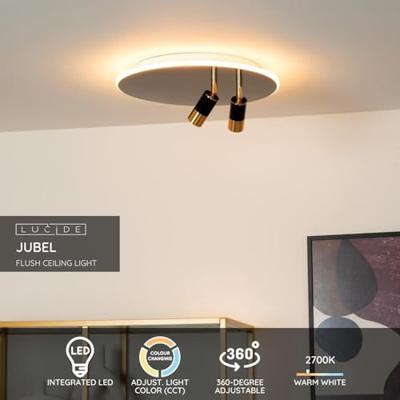 Lucide JUBEL - Plafonnière - Ø 40 cm - LED - CCT - 2500K/3000K - Zwart chroom