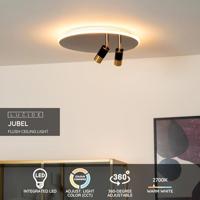 Lucide JUBEL - Plafonnière - Ø 40 cm - LED - CCT - 2500K/3000K - Zwart chroom - thumbnail