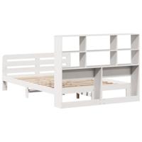 Bedframe zonder matras massief grenenhout wit 120x190 cm - thumbnail