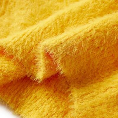 Kindertrui gebreid 128 donkerokerkleurig