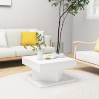 VidaXL Salontafel 57x57x30 cm bewerkt hout wit - thumbnail