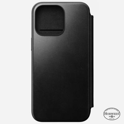 Nomad Modern Horween leather folio iPhone 15 Pro Max - Black