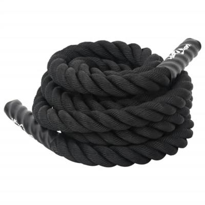 VidaXL Battle rope zwart 6 m 4,5 kg polyester