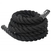 VidaXL Battle rope zwart 6 m 4,5 kg polyester - thumbnail