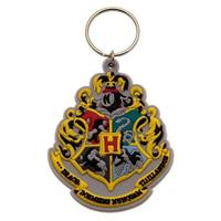 Harry Potter - Hogwarts Crest Rubber Keychain - thumbnail