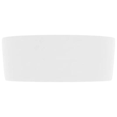 VidaXL Wastafel rond 40x15 cm keramiek matwit