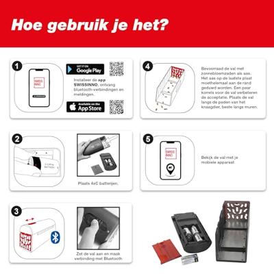 Swissinno Elektr. Maus-und Rattenfalle SuperCat mit Bluetooth Muizenval 1 stuk(s)