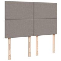 Boxspring met matras stof taupe 140x200 cm - thumbnail