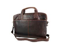 Hide & stitches japura laptoptas 15,6 inch-Dark Brown - thumbnail