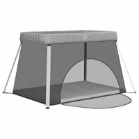 VidaXL Babybox met matras linnen lichtgrijs - thumbnail