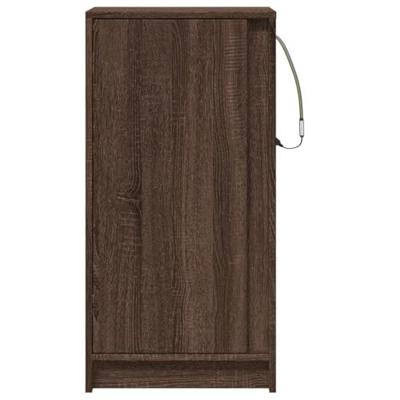 Dressoir met LED 42,5x34x85 cm bewerkt hout bruin eikenkleur Dressoir met LED 42,5x34x85 cm bewerkt hout bruin eikenkleur