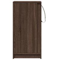 Dressoir met LED 42,5x34x85 cm bewerkt hout bruin eikenkleur - thumbnail