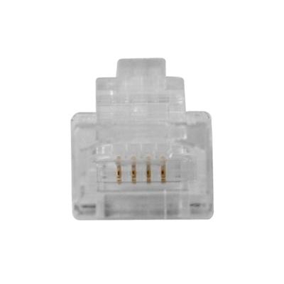 ACT TD104R RJ11 (6P/4C) modulaire connector voor ronde kabel met soepele aders- 25 stuks